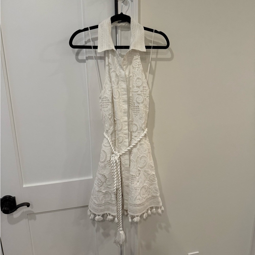 Alice + Olivia Cream/white LUCY MINI SHIRT DRESS😍 - Picture 11 of 14